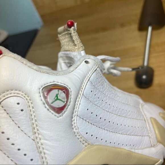 Air Jordan 14 Retro 'Linen' Women’s Size 7 WHITE 312274-161 - Picture 8 of 9